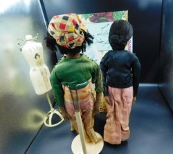 2 ethnic silk cloth dolls bk
